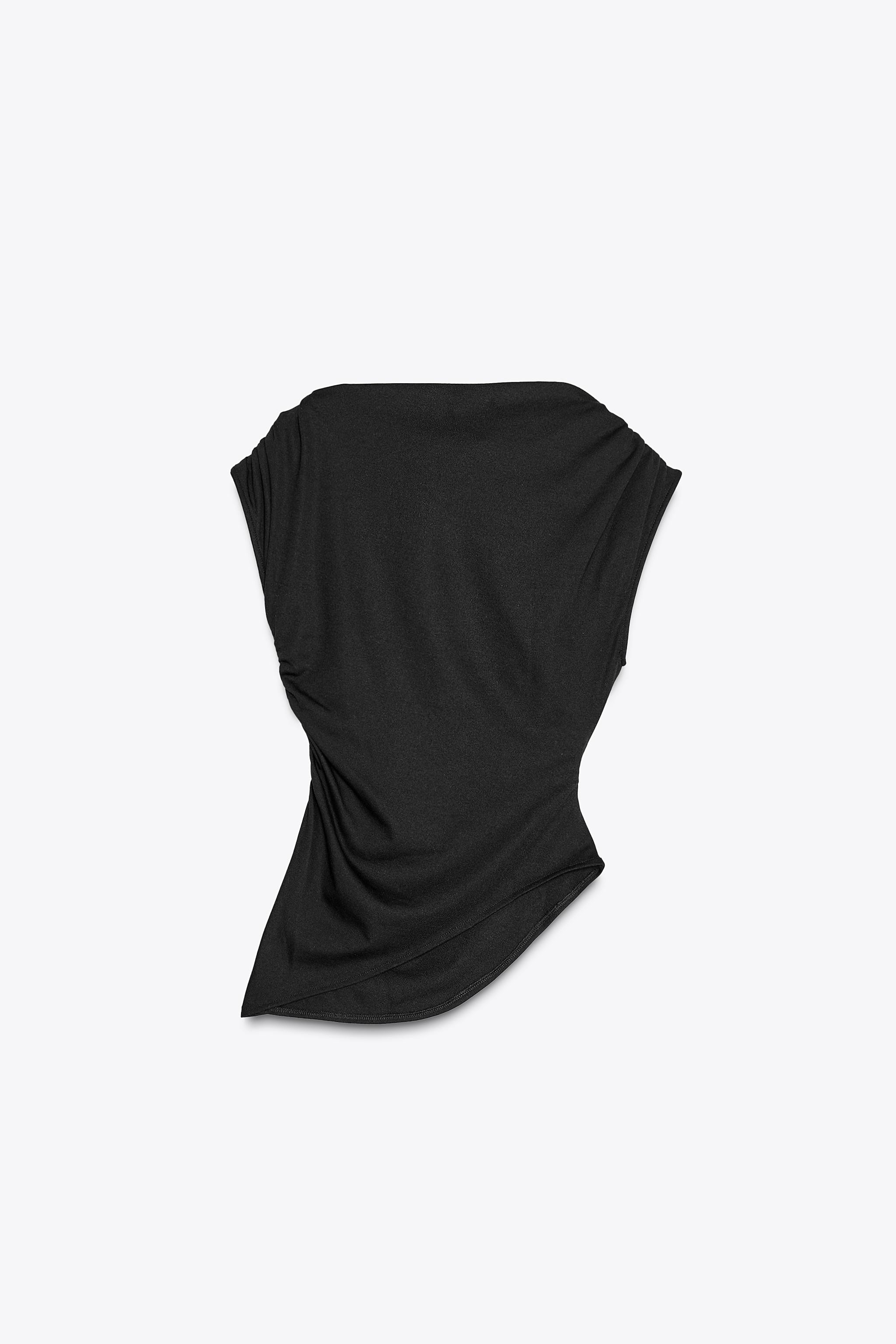 ASYMMETRIC RUFFLED TOP | Zara UK