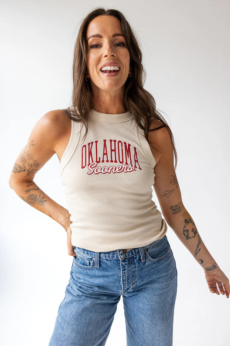 Oklahoma Epps Arch Full Ribbed Tank | Gameday Social