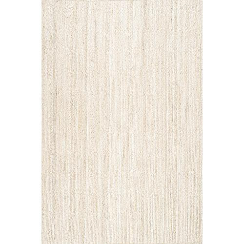 nuLOOM Rigo Hand Woven Farmhouse Jute Area Rug - 8' x 10' Off White | HSN