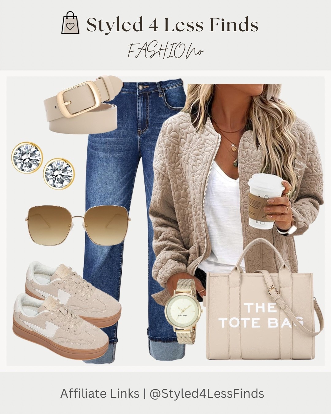 Effortless, everyday chic 🤍
This neutral-on-neutral look is one of my go-to formulas for feeling pulled together without trying too hard. Cozy layers, classic denim, and soft accessories make this outfit perfect for errands, coffee dates, or casual days on the go.

✨ Style Tip: Stick to one color family (like warm neutrals) and mix textures — quilted, denim, leather, and knits — to create depth without overthinking the outfit.

#LTKcanada #LTKover50style #LTKjeans