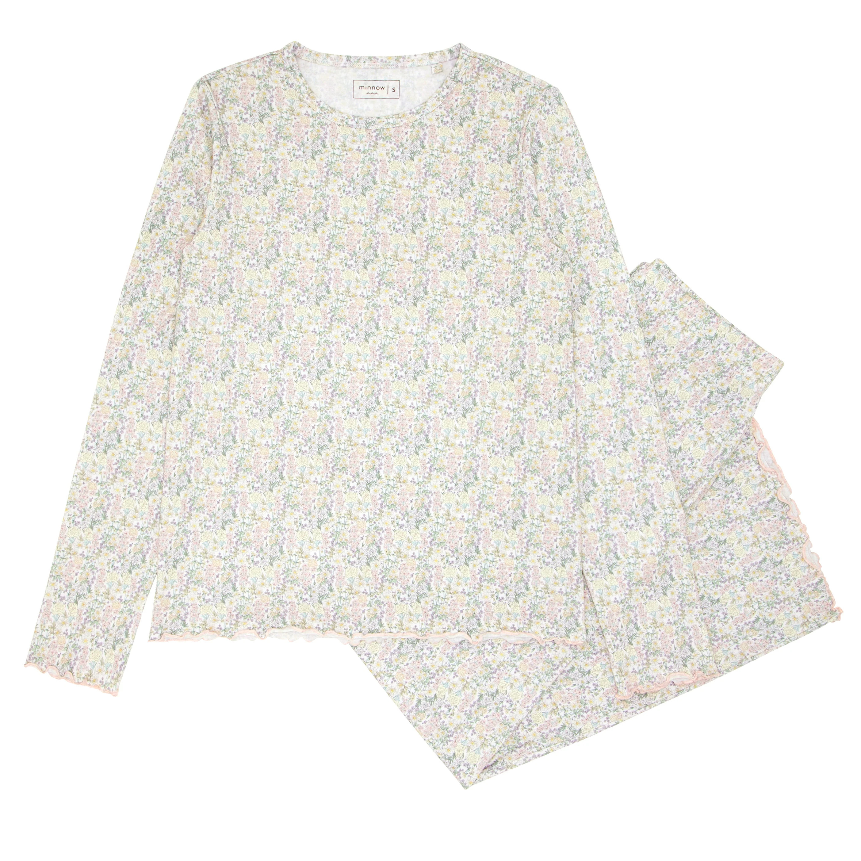 women's wildflower bouquet pima pajamas set | minnow