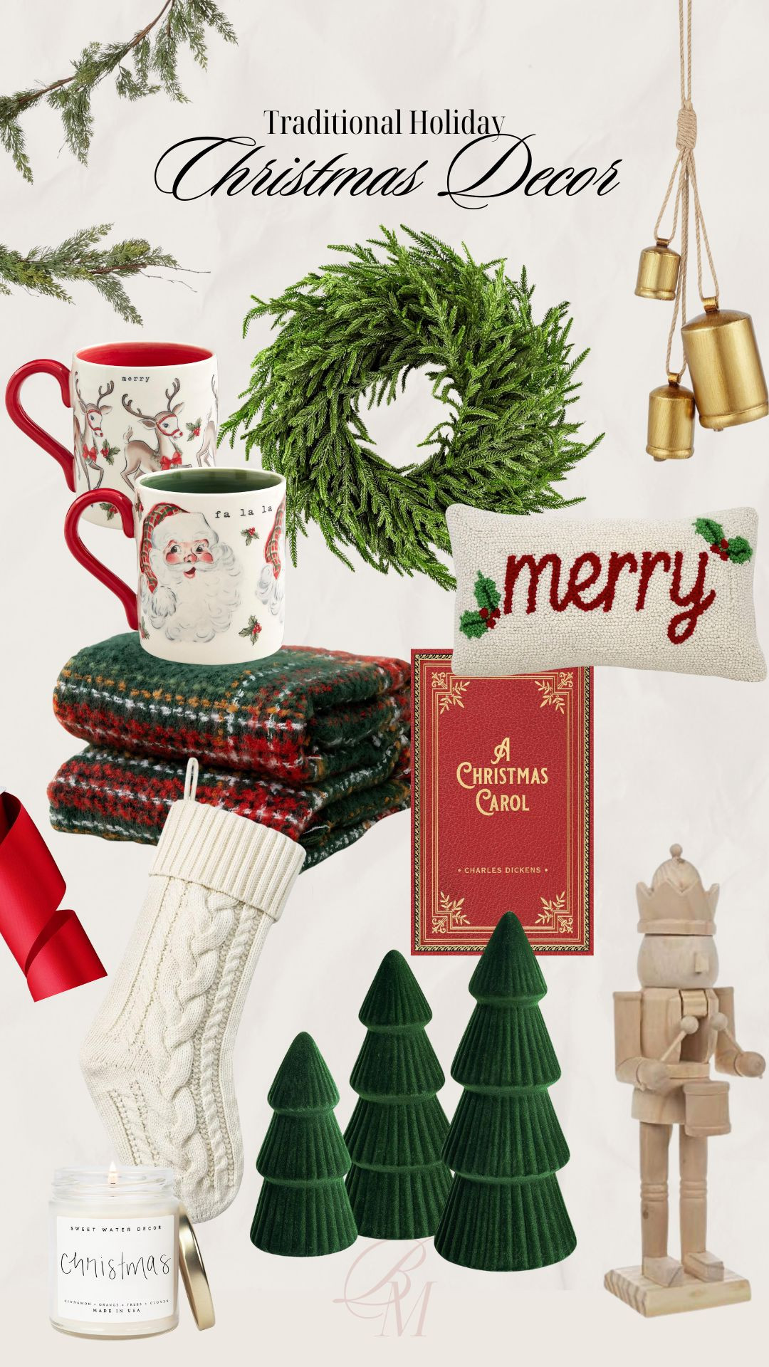 Traditional Christmas Decor | Ralph Lauren Inspired | Green, Red & Gold 🎄✨

#LTKHome #LTKHoliday