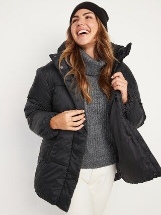 Water-Resistant Hooded Puffer Jacket for Women | Old Navy (US)