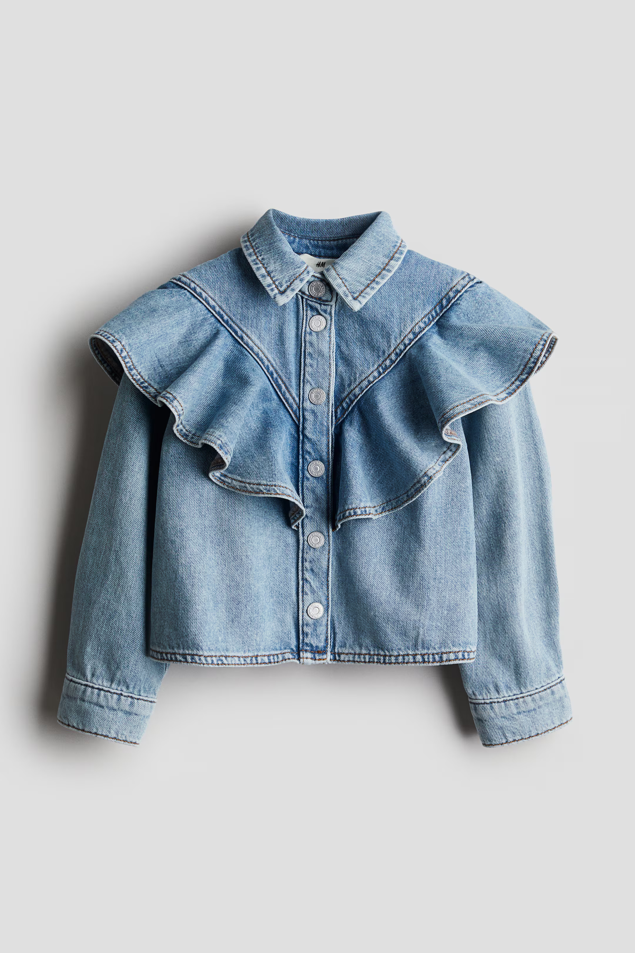 Flounced Denim Blouse | H&M (US + CA)