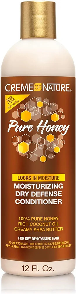 Creme of Nature Pure Honey Moisturizing Dry Defense Conditioner, Hydrates, Detangles & Softens Dr... | Amazon (US)