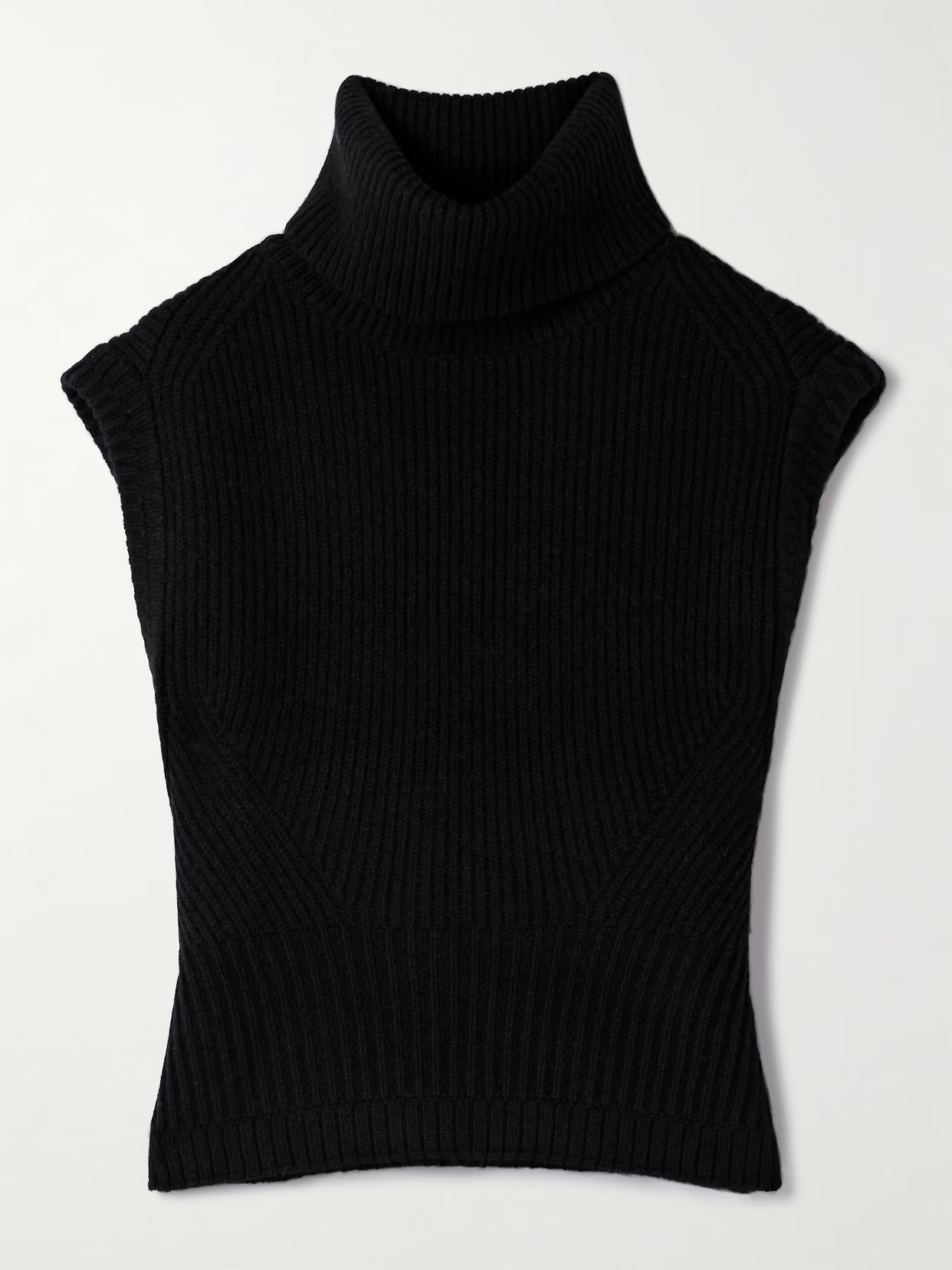 SIMKHAI - Maple Ribbed Wool-blend Turtleneck Tank - Black | NET-A-PORTER (US)