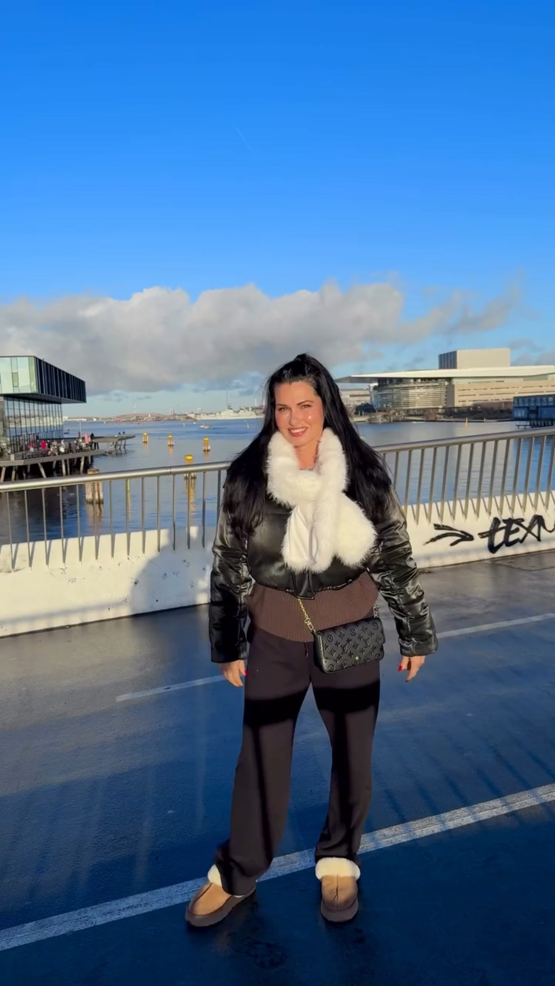 Copenhagen, Denmark, is Europe’s best-kept secret!🇩🇰

The iconic Nyhavn Canals are dotted with bakeries and quaint canal-side eats. 🥐

Bikes outnumber people & hygge is a lifestyle. 🚲

Be sure to visit Tivoli Gardens home to one of the first amusement parks. 🎉

Follow @marneys_tidbits on Insta🌸

#marneystidbits #alosweats #bomberjacket #blackpurse #fauxfurscarf