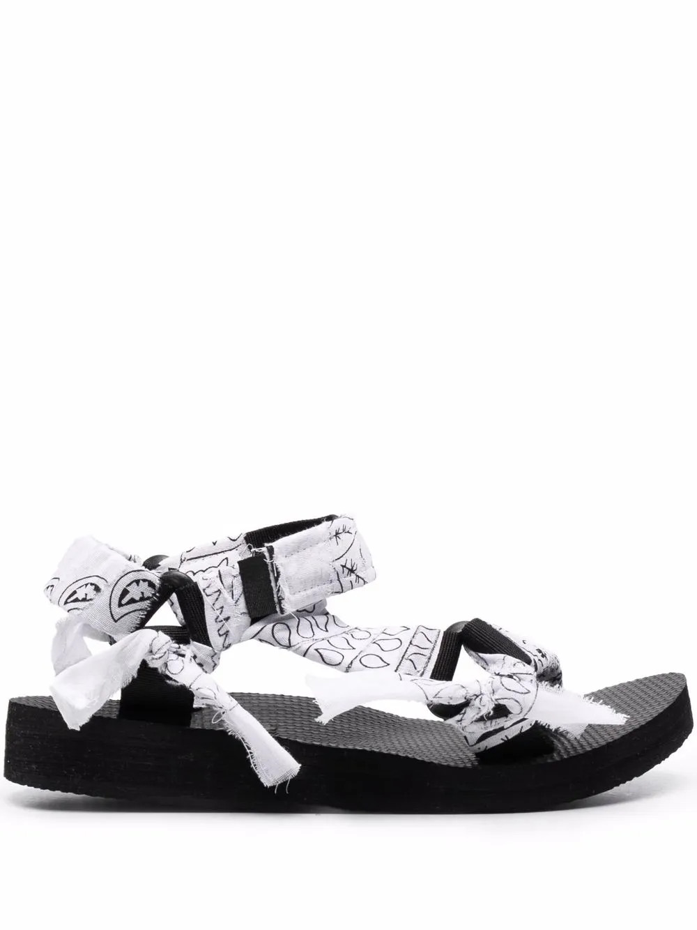 Arizona Love Trekky bandana-print Sandals | White | FARFETCH | Farfetch Global