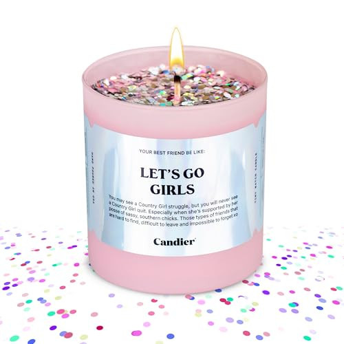 Let’s Go Girls Candle, Scented Phthalate-Free Soy Candles with 60+ Hours Burn Time, Vegan Cruelty-Free Pink Candle for Any Occasion, Candles for Women - Candier | Amazon (US)