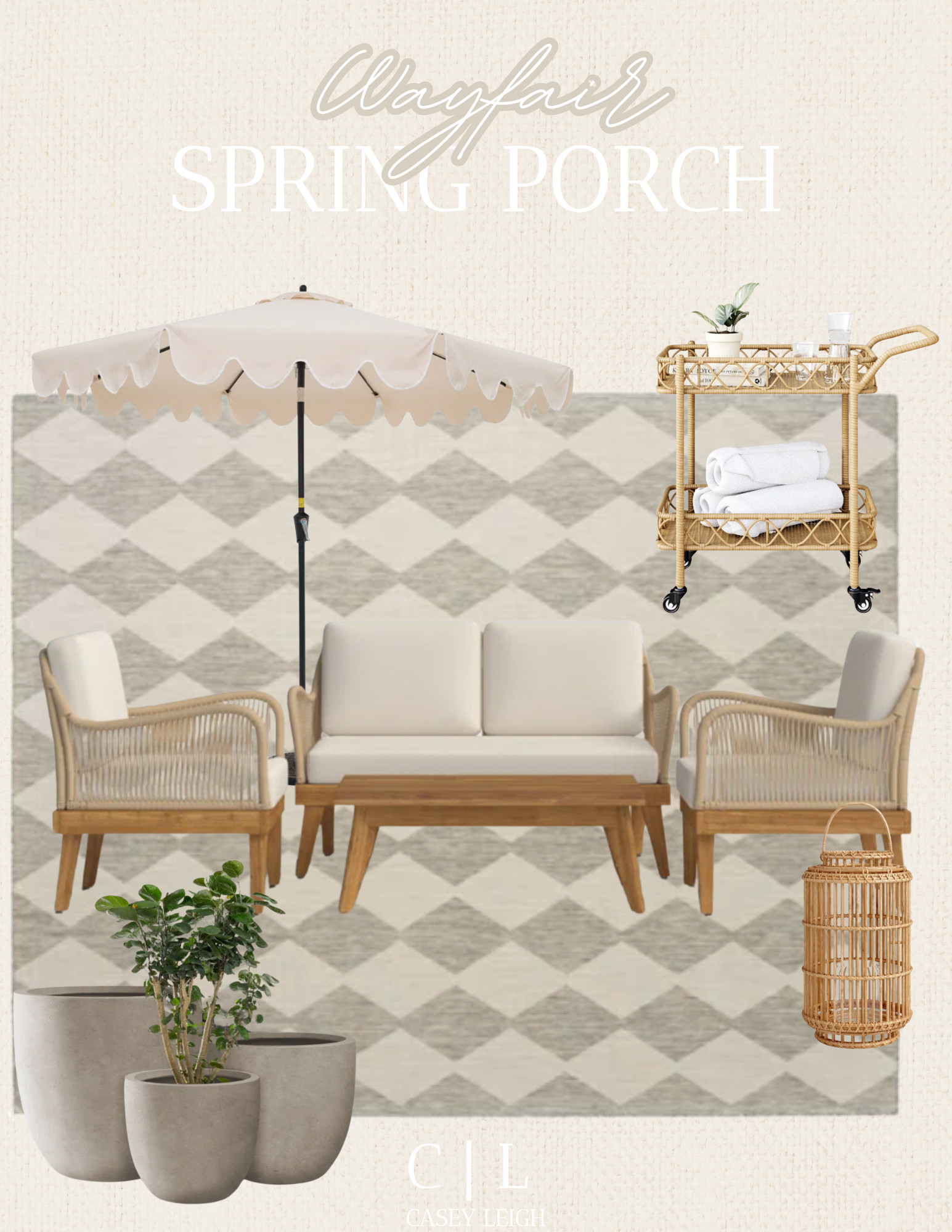 ☀️ Spring is calling, and your porch deserves a refresh! 🌿 This cozy setup from Wayfair has all the essentials for outdoor lounging in style. From chic seating to functional accents like the bar cart and lantern, this space is perfect for hosting or relaxing. #homedecor #wayfairoutdoor 

 #LTKHome