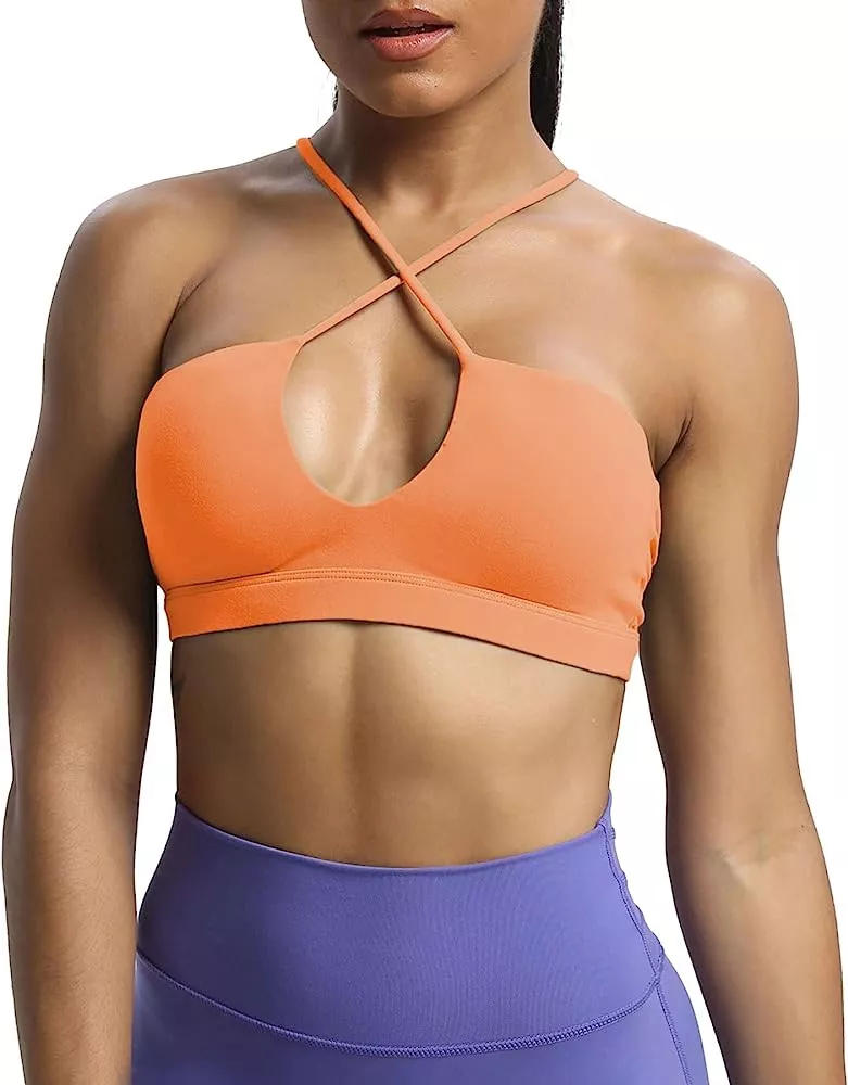 Aoxjox Women's Workout Sports Bras Fitness Backless Padded