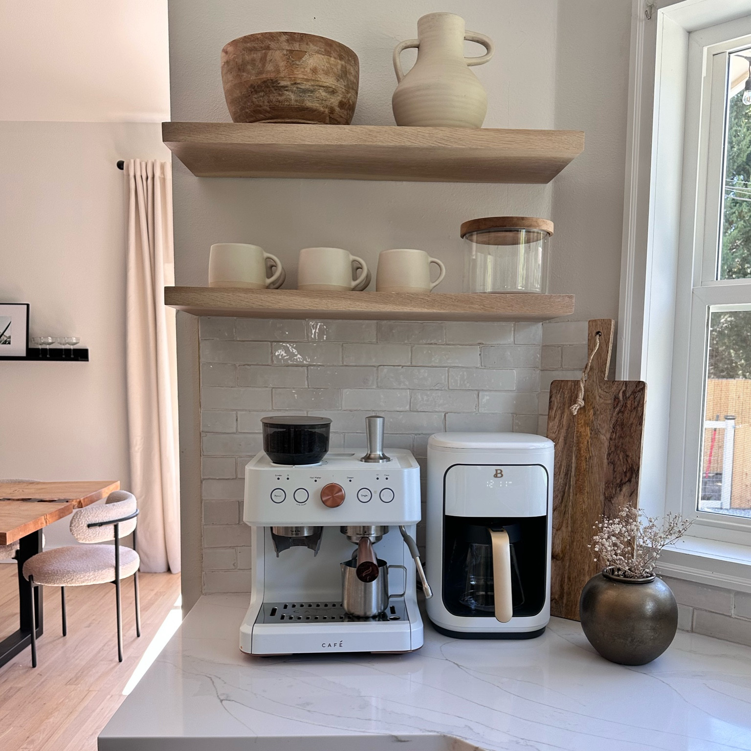 I added a new drip coffee machine! It’s so beautiful and the price is unbelievable! Kitchen decor, coffee pot, drip coffee, drew appliances, Mother’s Day gifts 