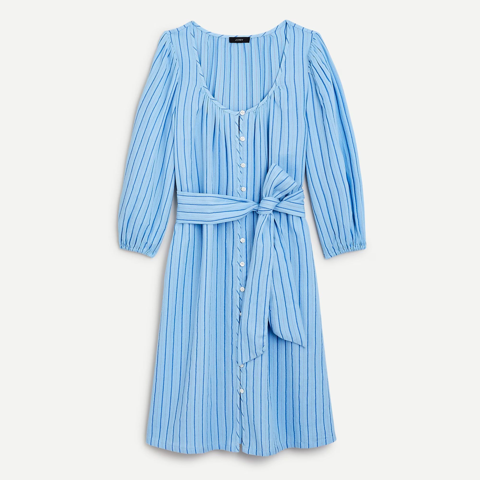 Balloon-sleeve dress in stripe | J.Crew US