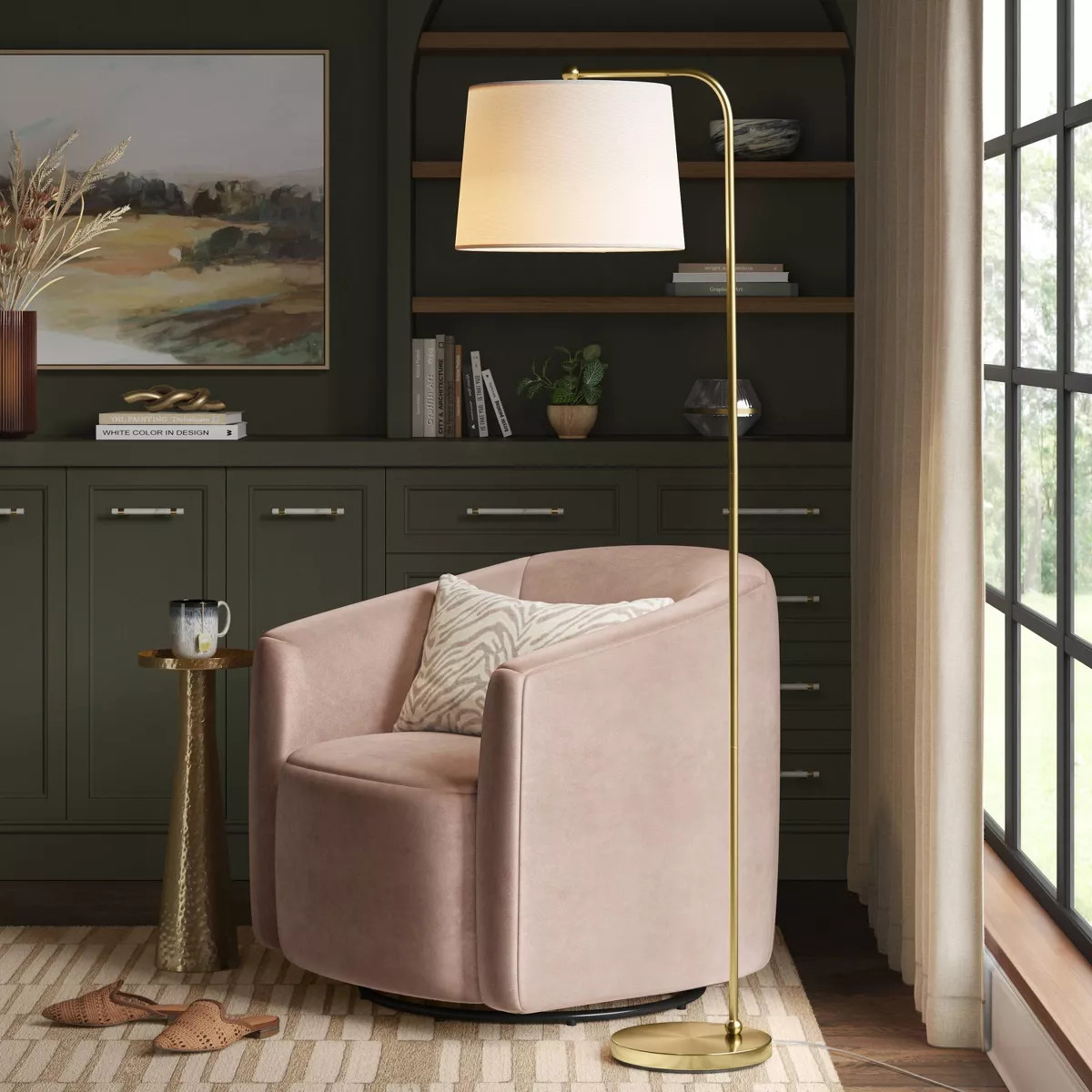 New Traditional Downbridge Floor Lamp Brass - Threshold™ | Target