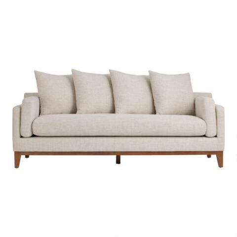 Lukas Ivory Deep Seat Sofa | World Market