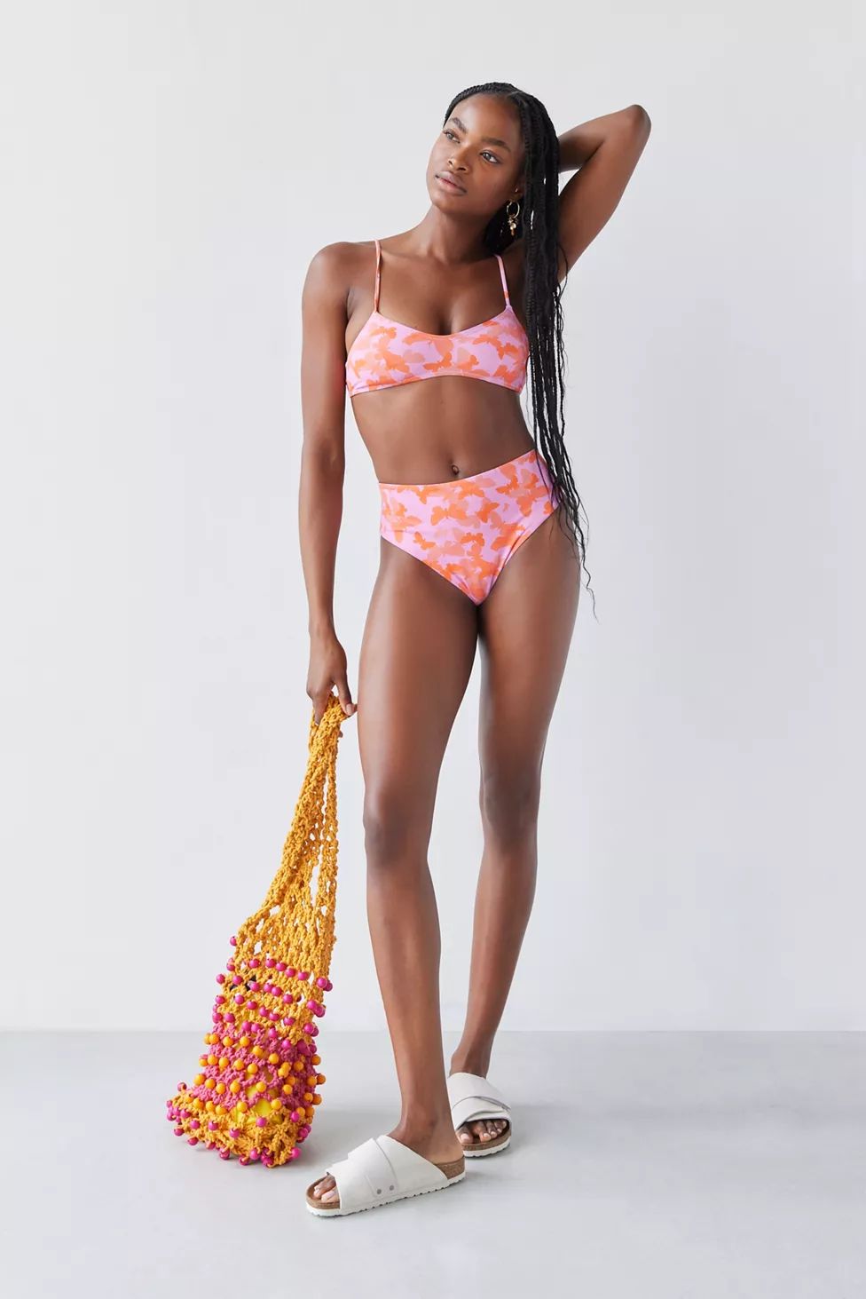 Out From Under Celia Printed High-Waisted Bikini Bottom | Urban Outfitters (US and RoW)