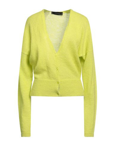 Federica Tosi Woman Cardigan Lime green Size 2 Mohair wool, Alpaca wool, Polyamide | YOOX (US)
