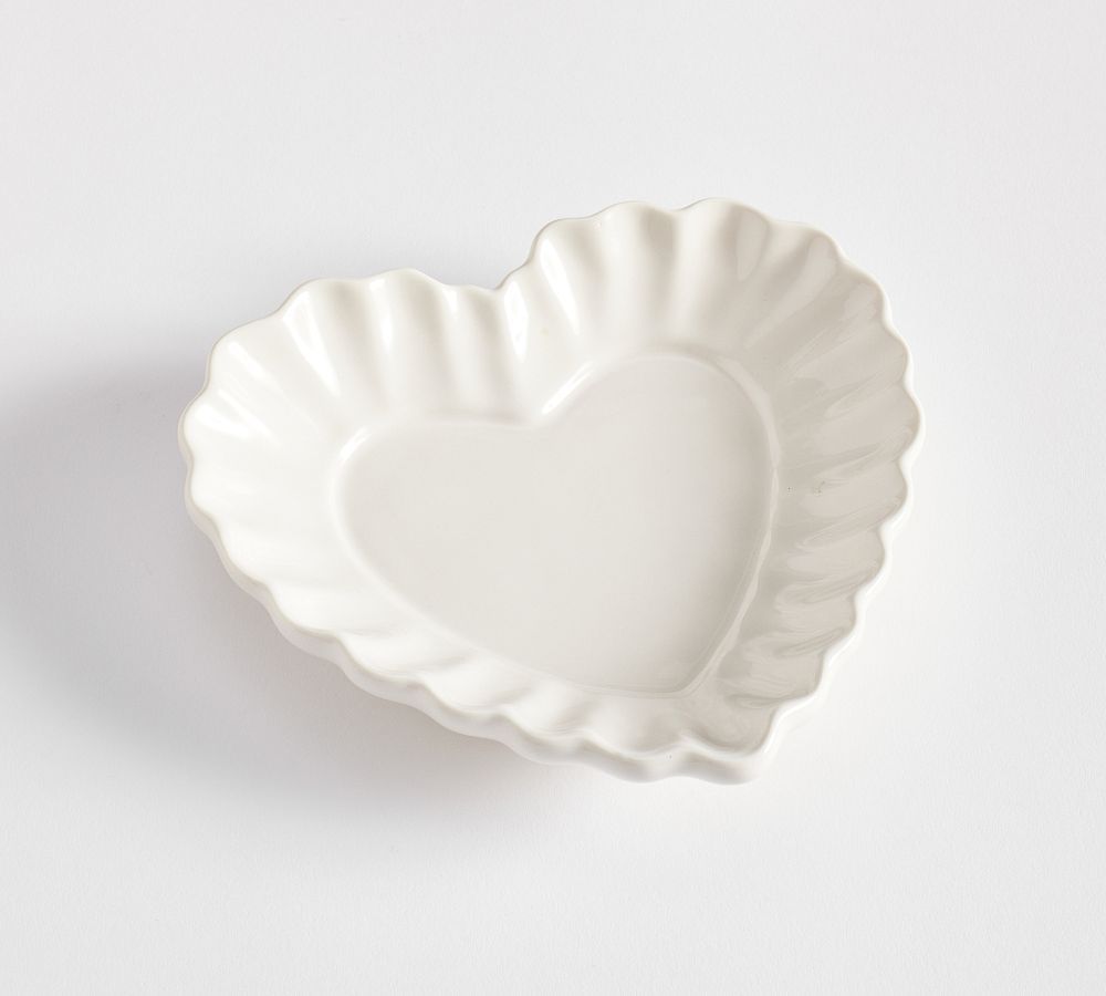 Heirloom Scalloped Heart Candy Dish | Pottery Barn (US)