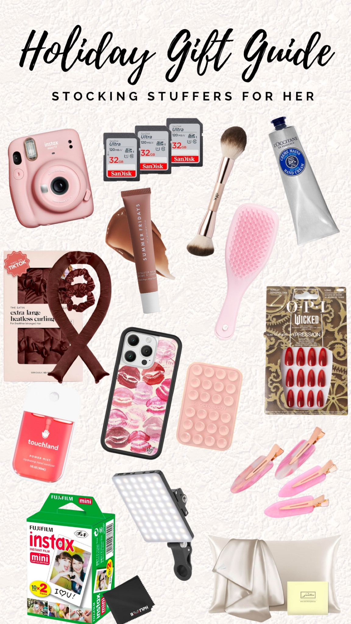 Holiday gift guide stocking stuffers for her 🎄
Phone case is the Kensington collab case from Wildflowerr

Stocking stuffer gift ideas, holiday gift guide, stocking stuffer gift guide, stocking stuffer ideas for her, gift guide for her, stocking stuffers

#LTKGiftGuide #LTKHoliday #LTKBeauty