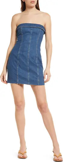Reformation Madilyn Strapless Denim Minidress | Nordstrom | Nordstrom