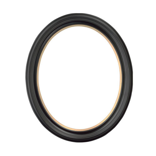 Black w/ Gold Oval Picture Frame | Picture Frames