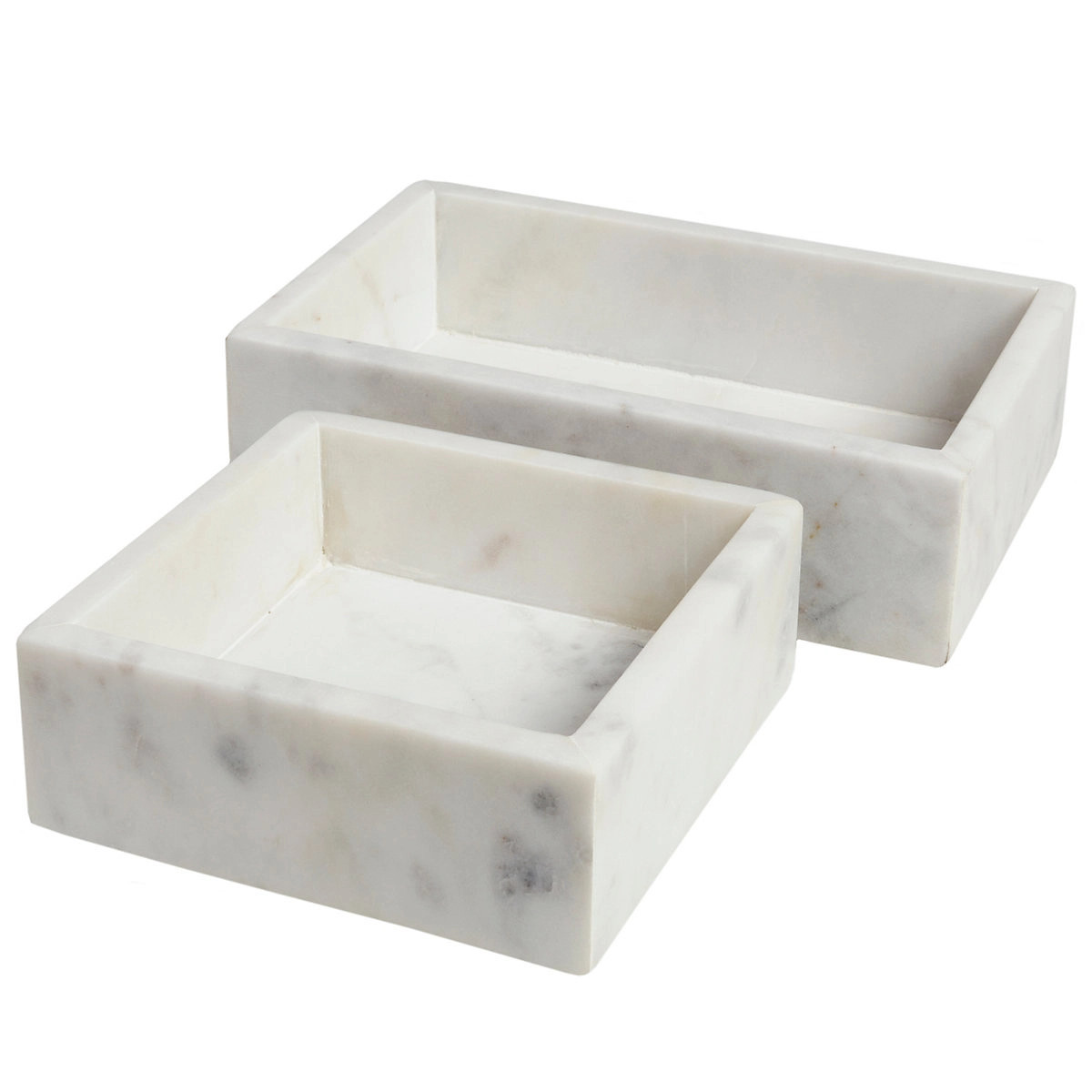 White Marble Napkin Holder | Annie Selke