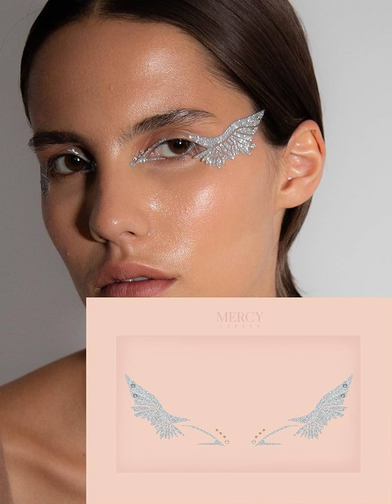 Angel Wing Liner Jewels ✮ Mercy London Angel Costume Accessories Face Gems Jewels All In One Ha... | Amazon (US)