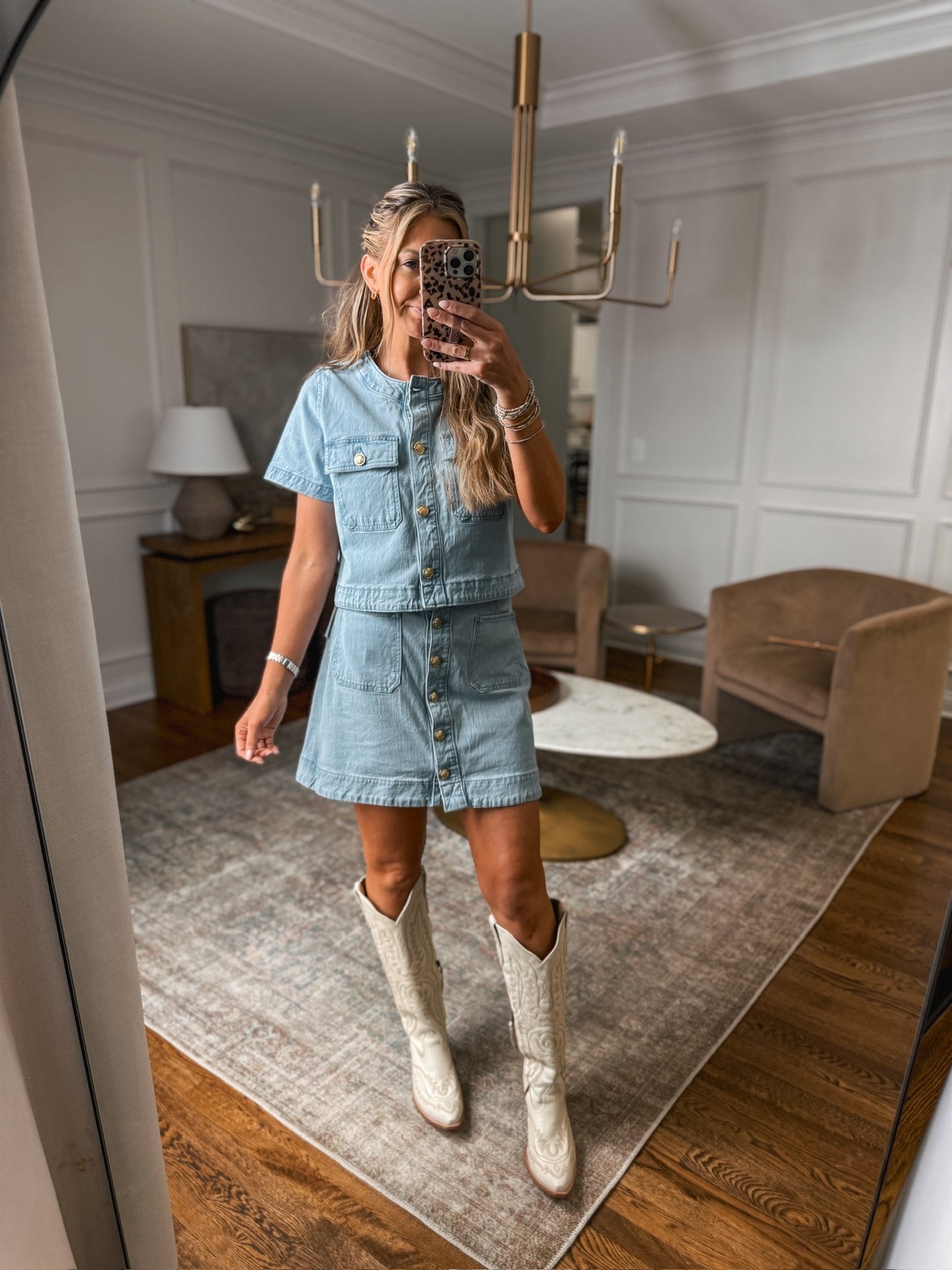 I cannot believe how cute this denim set is from Walmart!! I would recommend sizing down in the skirt for  the perfect fit. Saving this for my next country concert!!! 

#LTKspringtrends #LTKspring #LTKTravel