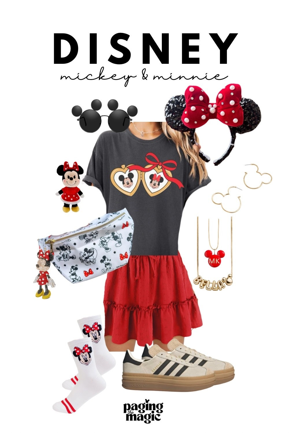 ❤️🖤 Classic Mickey & Minnie Outfit – Red Skort & Locket Look #disney #minniemouse 

#LTKTravel #LTKActive #LTKFamily
