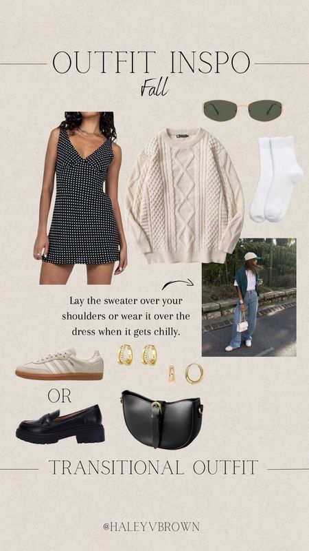 Italy Vibes, Italian Outfit, Fall Transitional Outfit, Gold Simple Earrings, Loafers, Sambas, Cream Sweater, Pinterest Fall Outfit, Nude Outfit, Aesthetic Outfit, Loafer Socks, Fall 2023 Outfit, Rectangle Sunglasses

#LTKstyletip #LTKshoecrush #LTKSeasonal