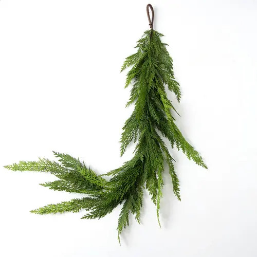 Darby Creek Trading Real Touch Lebanon Cedar Christmas Front Door Garland or Table Runner in Green (96"l X 8"w X 6"d) at Nordstrom | Nordstrom