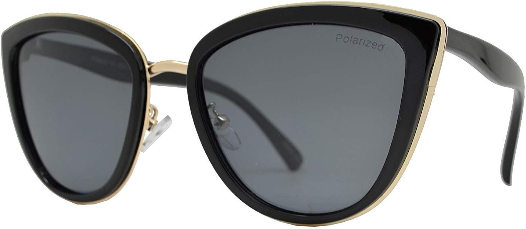 PZ Polarized - Women Cat Eye Metal Bridge Oversized Design Sunglasses, UV Protection | Amazon (US)