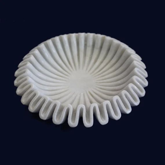 Decorative Marble flower bowl fruit bowl handcarved  white | Etsy | Etsy (US)