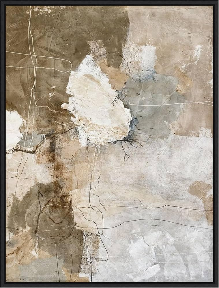 Amanti Art Framed Canvas Wall Art Print (32x42) Parchment II by Urban Road Float Framed Canvas Ar... | Amazon (US)