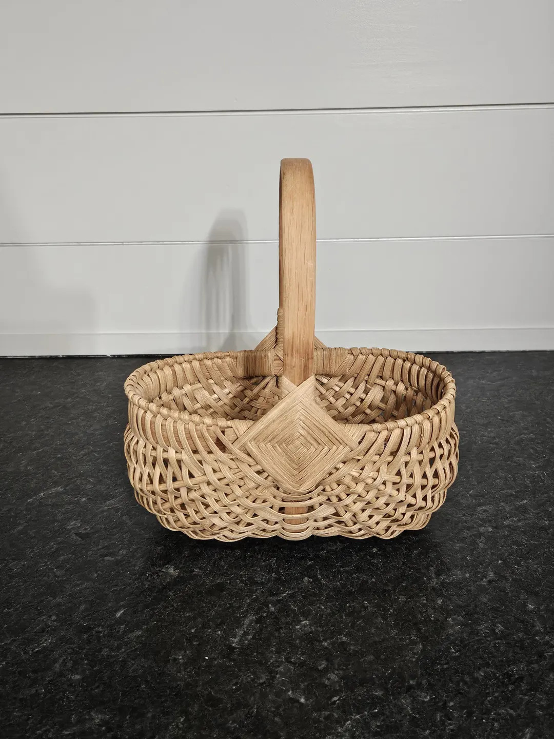 Vintage God's Eye Pattern Woven Basket Butt Basket | Etsy (US)