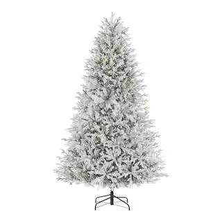 Home Decorators Collection 7.5 ft. Pre-Lit LED Kenwood Fraser Flocked Artificial Christmas Tree 2... | The Home Depot