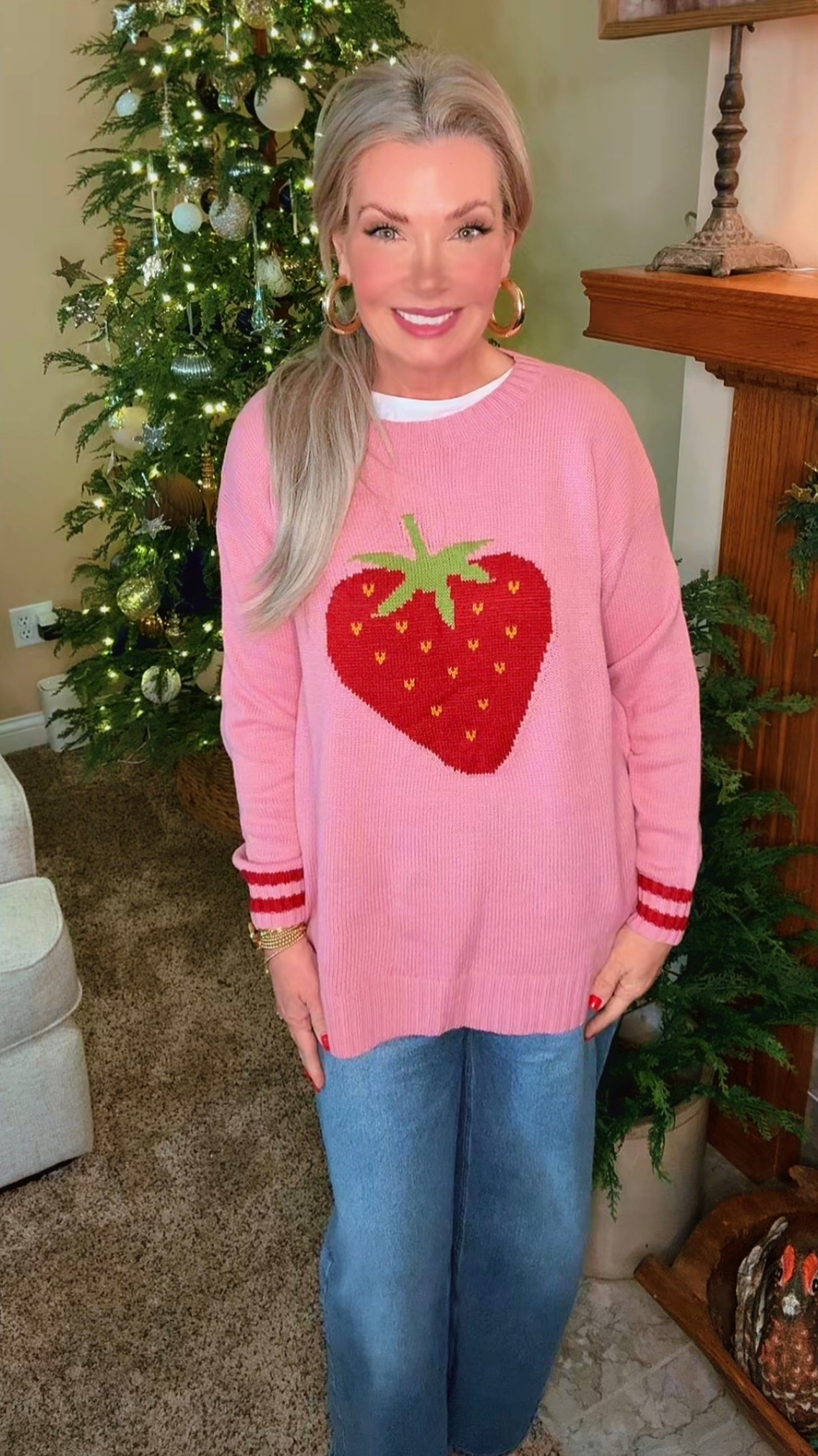 Who doesn’t love a Strawberry sweater. Use code MRSCLARK  to save 💲

#LTKHoliday #LTKSeasonal #LTKSaleAlert