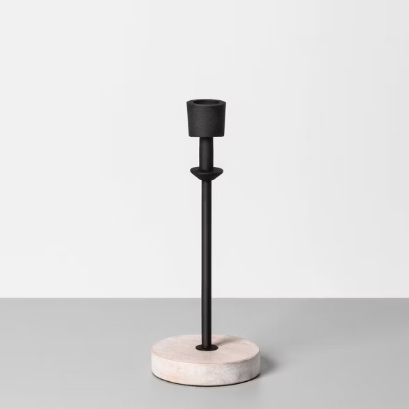 Wood & Metal Single Candle Holder - Hearth & Hand™ with Magnolia | Target