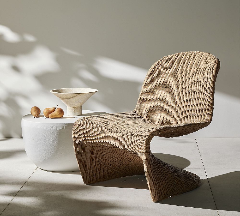 Encinitas Wicker Outdoor Lounge Chair | Pottery Barn (US)