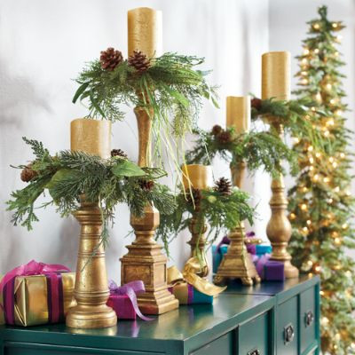 Natural Candle Rings, Set of Five | Grandin Road | Grandin Road