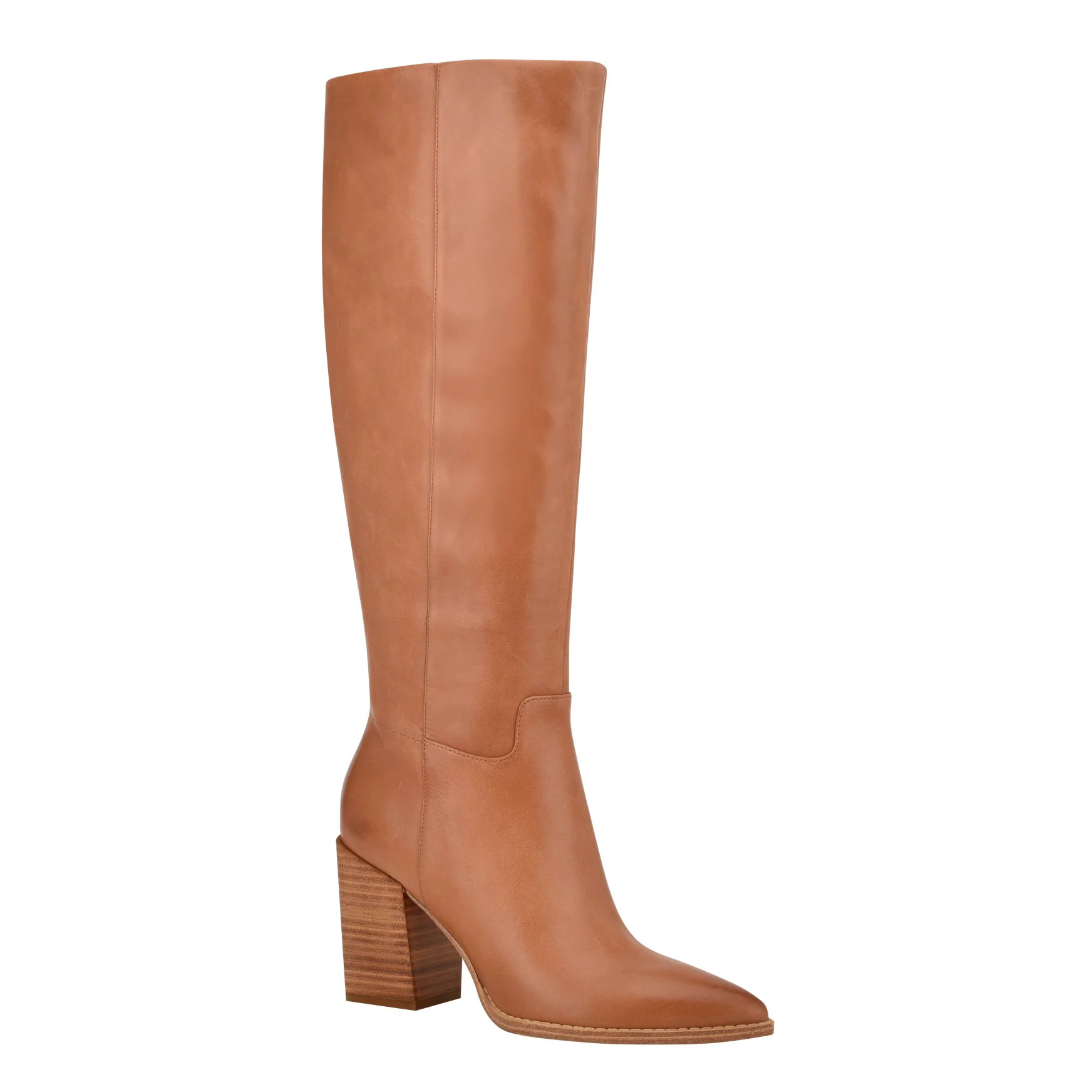 Women's Brixe Heeled Leather Boots - Dark Brown Suede | Nine West | Nine West (US)