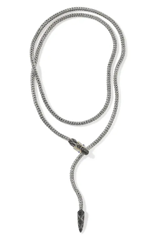 John Hardy Naga Lariat, Gold, Silver, Diamonds in Black at Nordstrom, Size 36 | Nordstrom