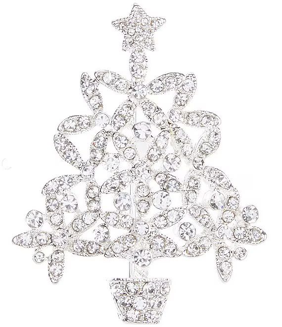 Merry & Bright Glitzy Crystal Tree Pin | Dillard's | Dillard's