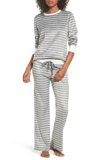 Women's Pj Salvage Polar Fleece Pajamas, Size Small - Grey | Nordstrom