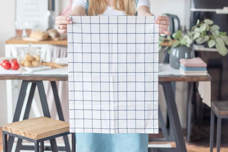 Simple Linen tea towels. Kitchen dish towel. Classic Linen towels set. Linen Bread keeper. | Etsy (US)