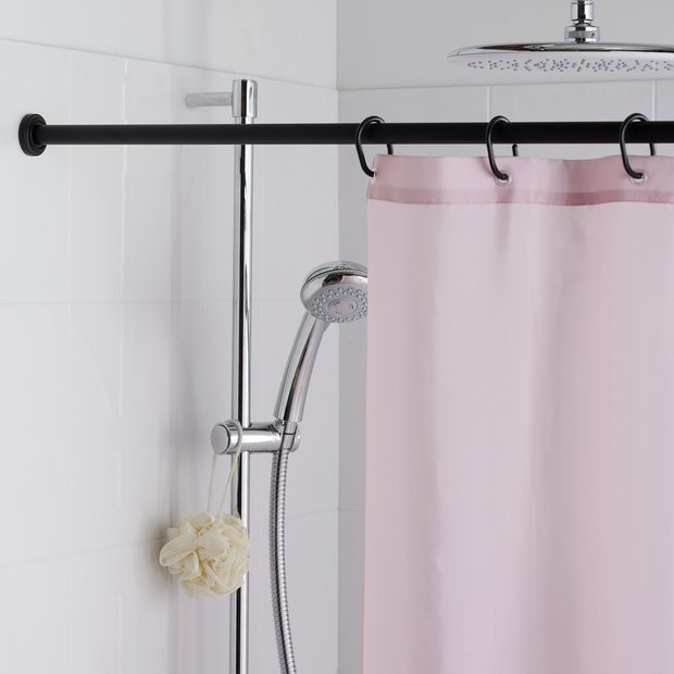 Argos Home 105-194cm Telescopic Rail - Black | argos.co.uk