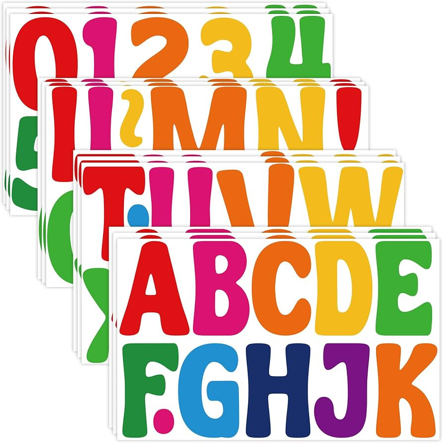 Letter Stickers Large Bulletin Board Letters for Classroom (Colorful,3Inch)     12 Sheets 150 Pcs... | Amazon (US)