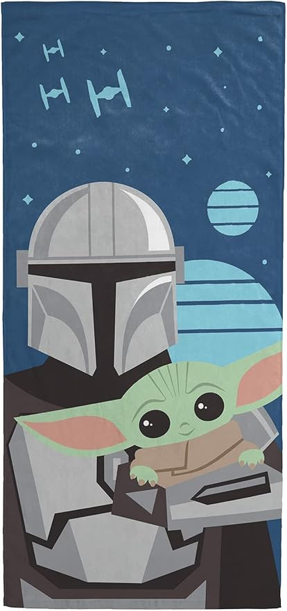 Jay Franco Star Wars The Mandalorian He's with Me Bath/Pool/Beach Towel - Super Soft & Absorbent ... | Amazon (US)