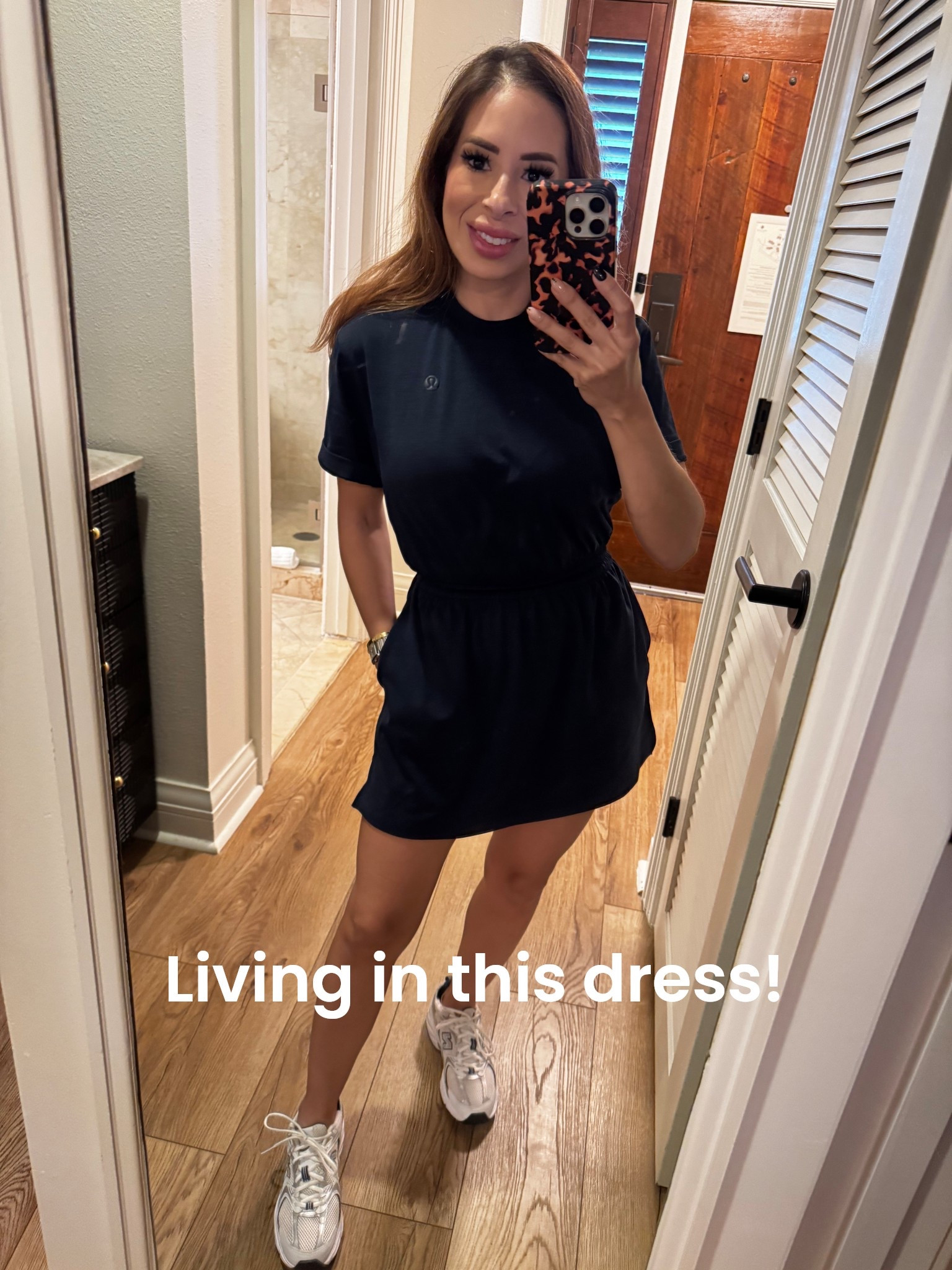 Living in this tee shirt athletic dress! I wear it at least once a week!!! 

Perfect for errands, travel, softball fields and golf!! 
The smocked waist gives it shape and there are pockets!! Only issue is that it does not have built in shorts, and I solve that with @Spanx shorts! 



#LTKOver40 #LTKStyleTip #LTKFindsUnder100