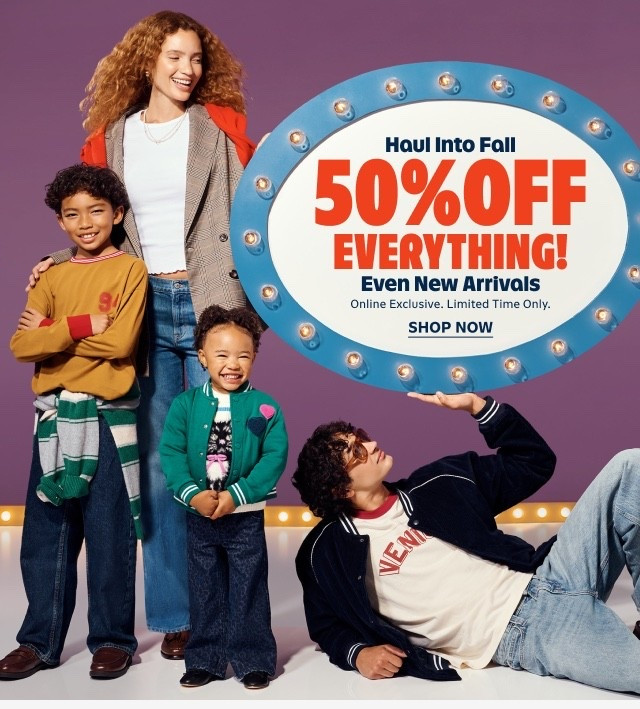 50% OFF everything at Old Navy?! I’m definitely adding to cart and start building my FALL closet!! 

This is the perfect time to stock up on everyday basics, denim, activewear, toddler clothes, and all those wardrobe staples you’ll wear on repeat. I’ve rounded up my favorite finds so you can shop the sale before it’s over!

#OldNavy #LTKFashion #SaleAlert #AffordableStyle #LTKFinds #EverydayFashion

#LTKSeasonal #LTKmomlife #LTKootd